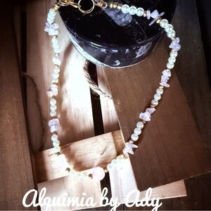 Alquimia Pearl and Lavender Necklace